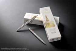 Шариковая ручка Parker Jotter Russia SE, цвет: St. Steel GT, стержень: Mblue