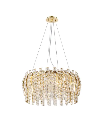 Люстра подвесная NewRgy NW028-ф600*H270 H GOLD, 8×40 Вт, золотая