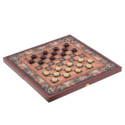 GAEM Игра настольная 3 в 1 (шахматы, шашки, нарды) "Цветы", L50 W25 H6 см