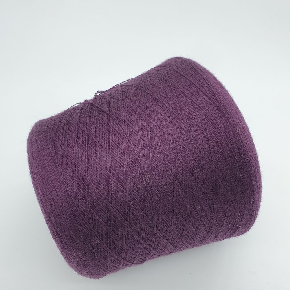 Пряжа Zegna Baruffa Cashwool 2/30 (100% мериносовая шерсть гребенная),1500м/100гр, баклажан