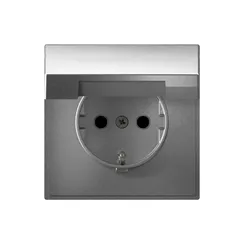 Розетка с крышкой Systeme Electric ArtGallery Алюминий, самозажимные клеммы GAL000346S