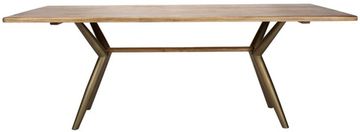 Стол RI010 Brass metal base & Light Grey Ash 200х100
