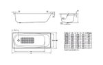 Ванна стальная BLB Europa (BLB) 150х70 пристенная (B50E)