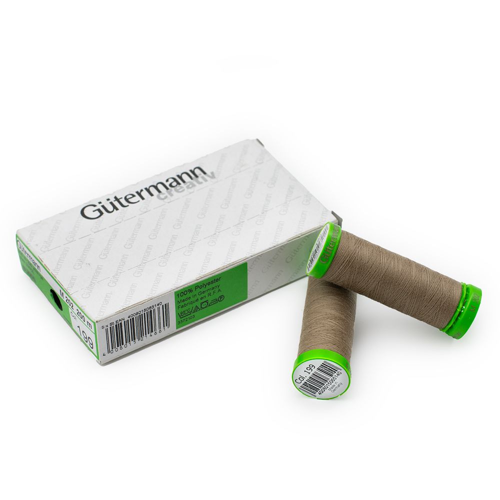Нитки для тонких тканей Gutermann Extra Fine 150 (200 метров), 5 кат. | 199 мускатный орех