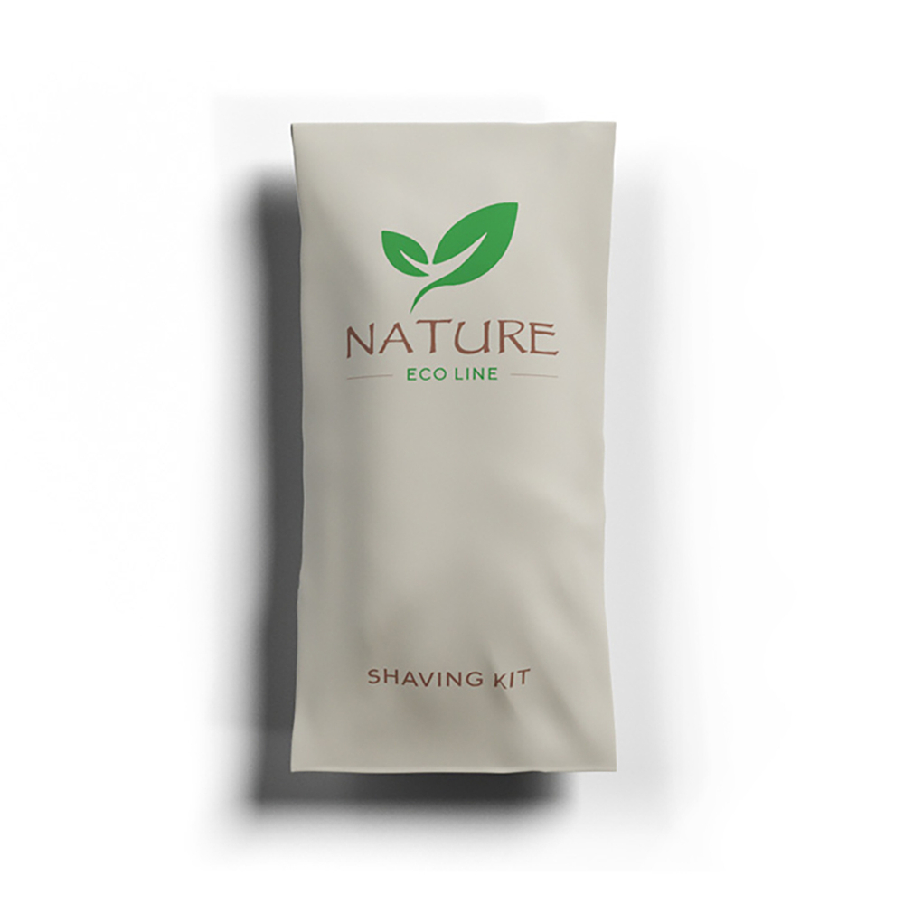 Набор бритвенный "Nature" (Бритвенный станок + крем для бритья в тубе 10 гр) каменная бумага