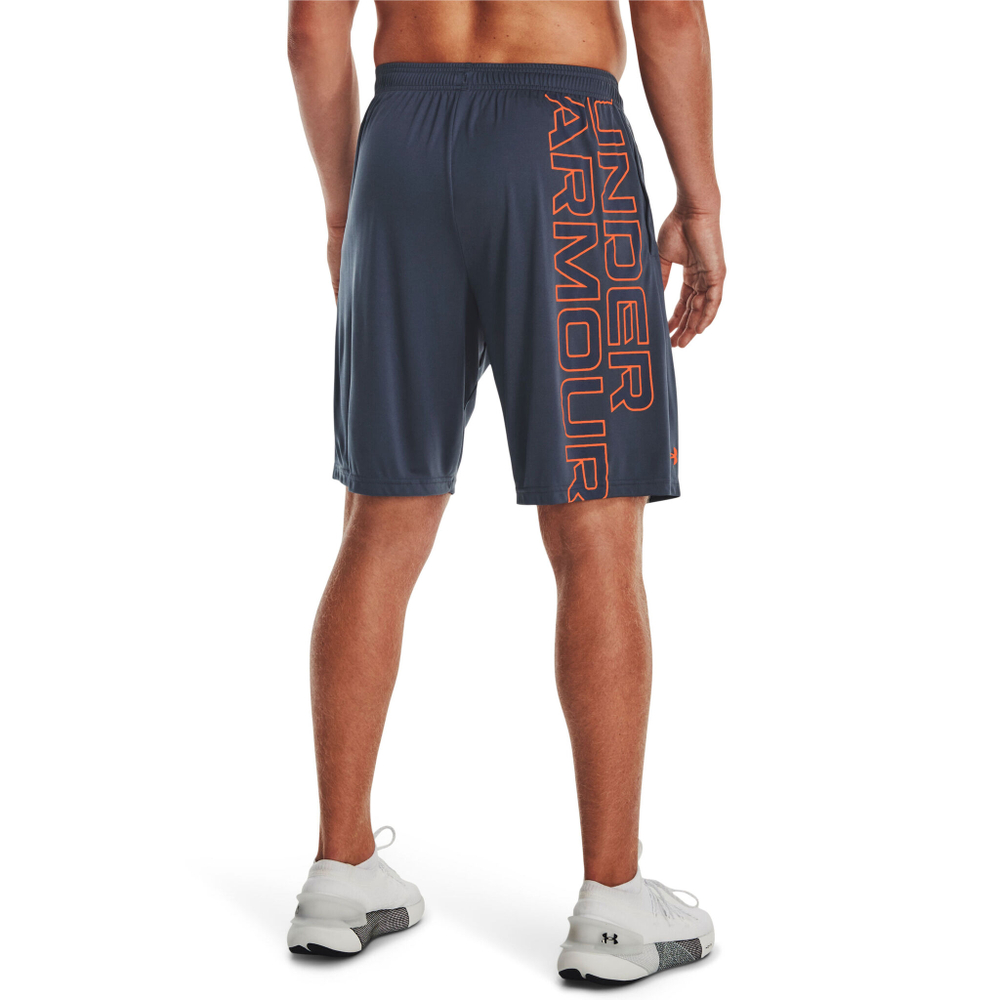 Мужские теннисные шорты Under Armour Tech WM Graphic Shorts Men - Dark Grey, Orange