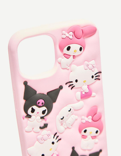 BERSHKA Чехол для iPhone Hello Kitty & Friends, розовый