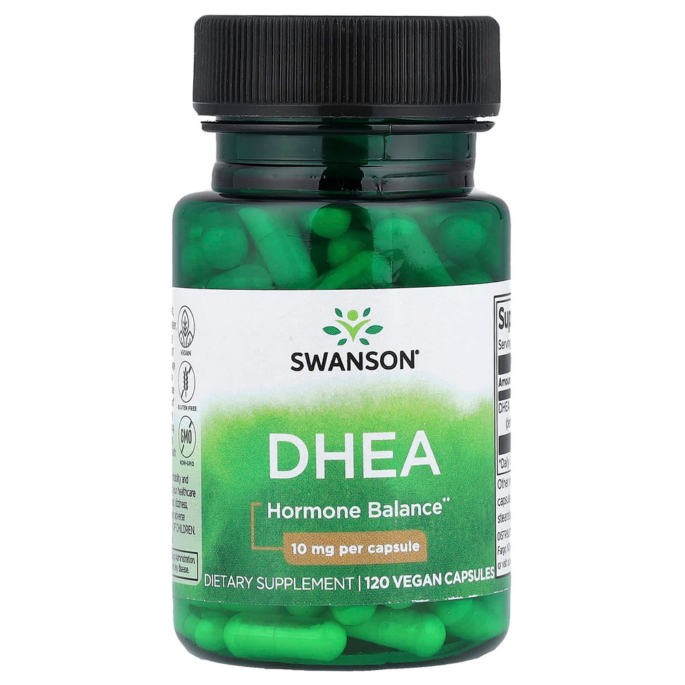 Swanson Vitamins, DHEA, 10 мг, 120 веганских капсул