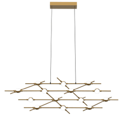 Люстра Molecular 14 black/gold
