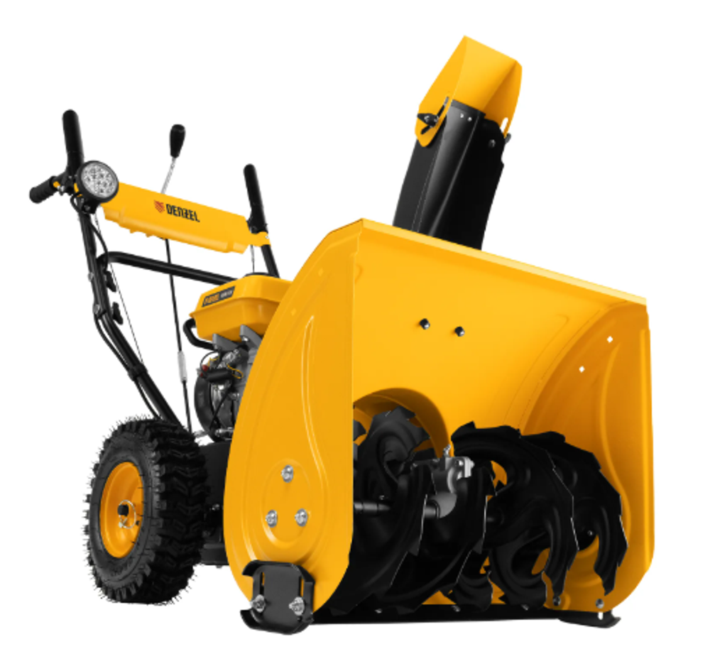Бензиновая снегоуборочная машина SBM 610, 212 cc, ручной старт, фара Denzel