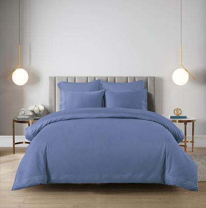 Постельное белье 2 спальное евро Luxe Dream Pure Blue C1010E