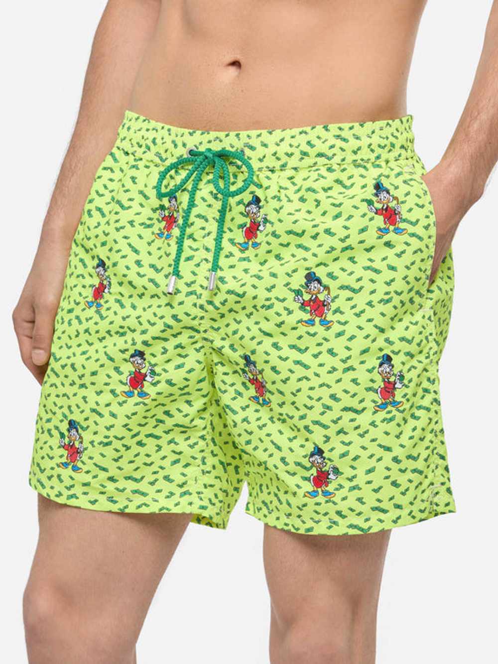 Шорты муж. Saint Barth EMBROIDERED Скрудж деньги желтый неон