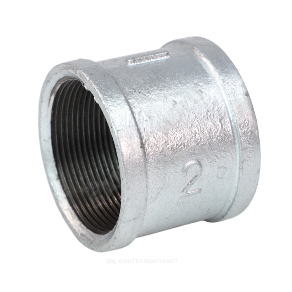 Муфта прямая чугун оц Ду 15 (1/2") ВР Fittex PLUS