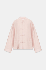 ZW COLLECTION SATIN SHIRT WITH FROG FASTENING — ZARA