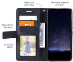 Дизайнерский чехол-книжка из кожи для HUAWEI PURA 70 PRO/70 PRO+ с отделом для наличных, 3 слотами для карт и подставкой
