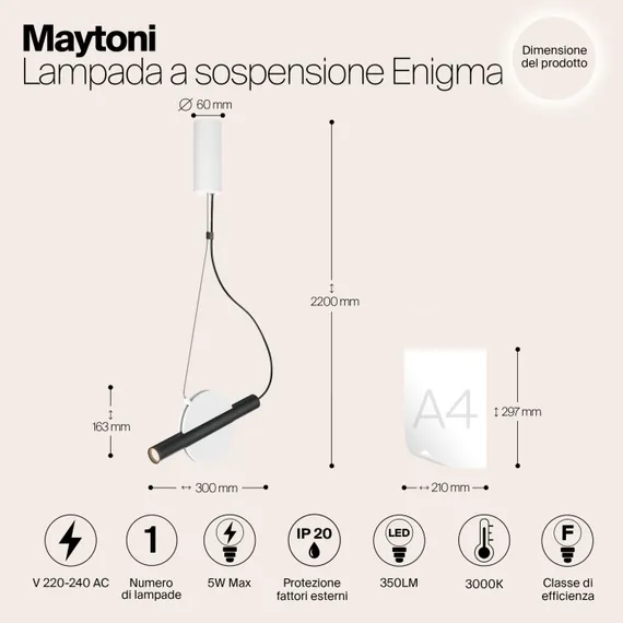 Подвесной светильник Enigma MOD150PL-L5W3K Maytoni