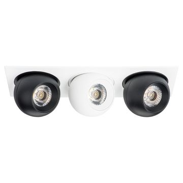 Комплект из светильников и рамки 3*LED 27W 3000K i536726272 белый/чёрный InteroBall Lightstar
