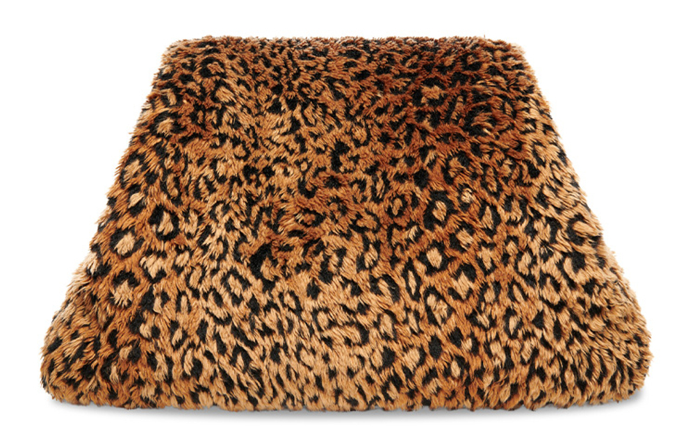 Balenciaga Faux Fur Clutch Medium Women"s Brown/Black
