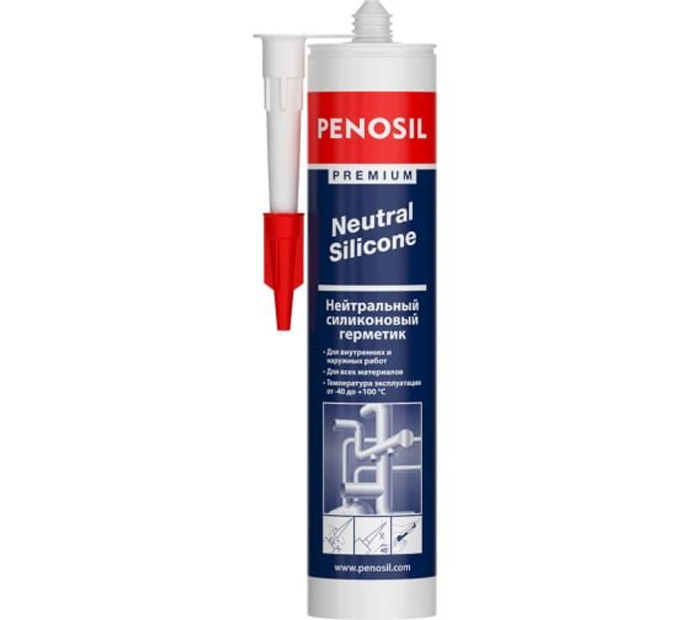 Герметик силиконовый нейтральный белый, PENOSIL Premium Neutral Silicone 280ml