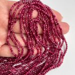 Бусины турмалин рубеллит AА шар граненый 2,2 мм