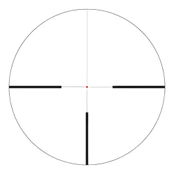 Прицел оптический BRITE WA3X 3-9X42 IR - вид прицельной сетки с красной точкой