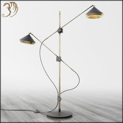 торшер  Bert Frank Shear Black  & Brass