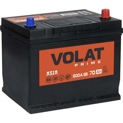 VOLAT Prime Asia 70Ah R+ (нижний борт)