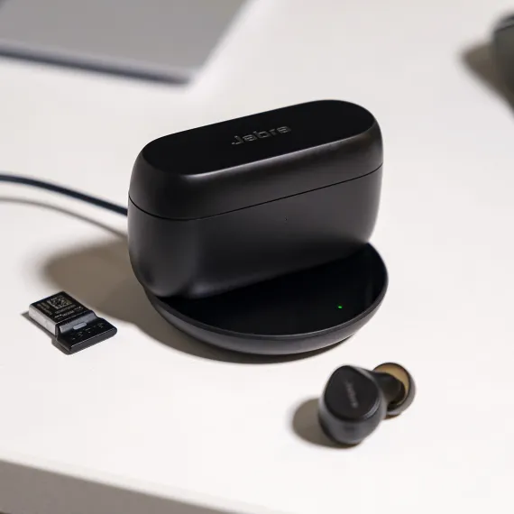 Jabra Evolve2 Buds USB-A MS Wireless Charging Pad Black