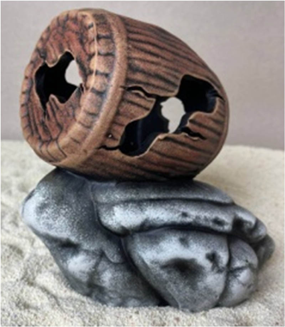 Декорация "Бочка на камнях", 19,5*15*17, К-22