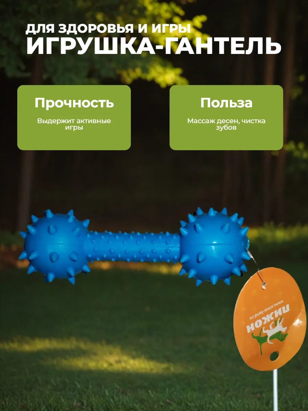 Игрушка гантель для собак