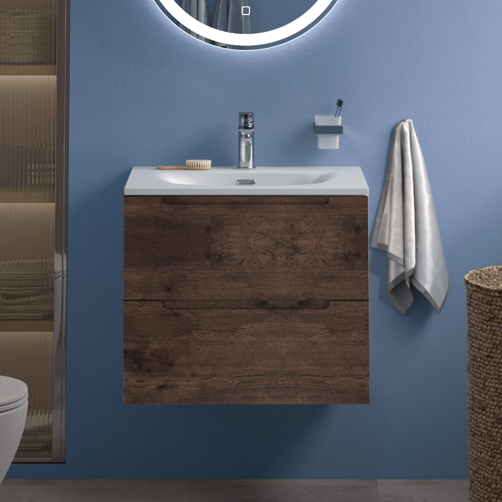 Тумба подвесная с раковиной BelBagno ETNA39-700/390-2C-SO-RW-P+BB-8099-3-70