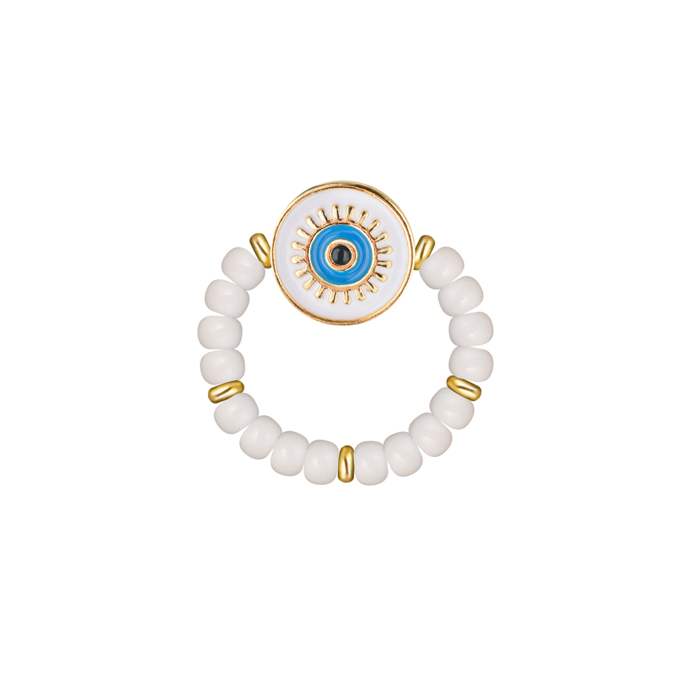 MANIOVICH Evil Eye Ring White