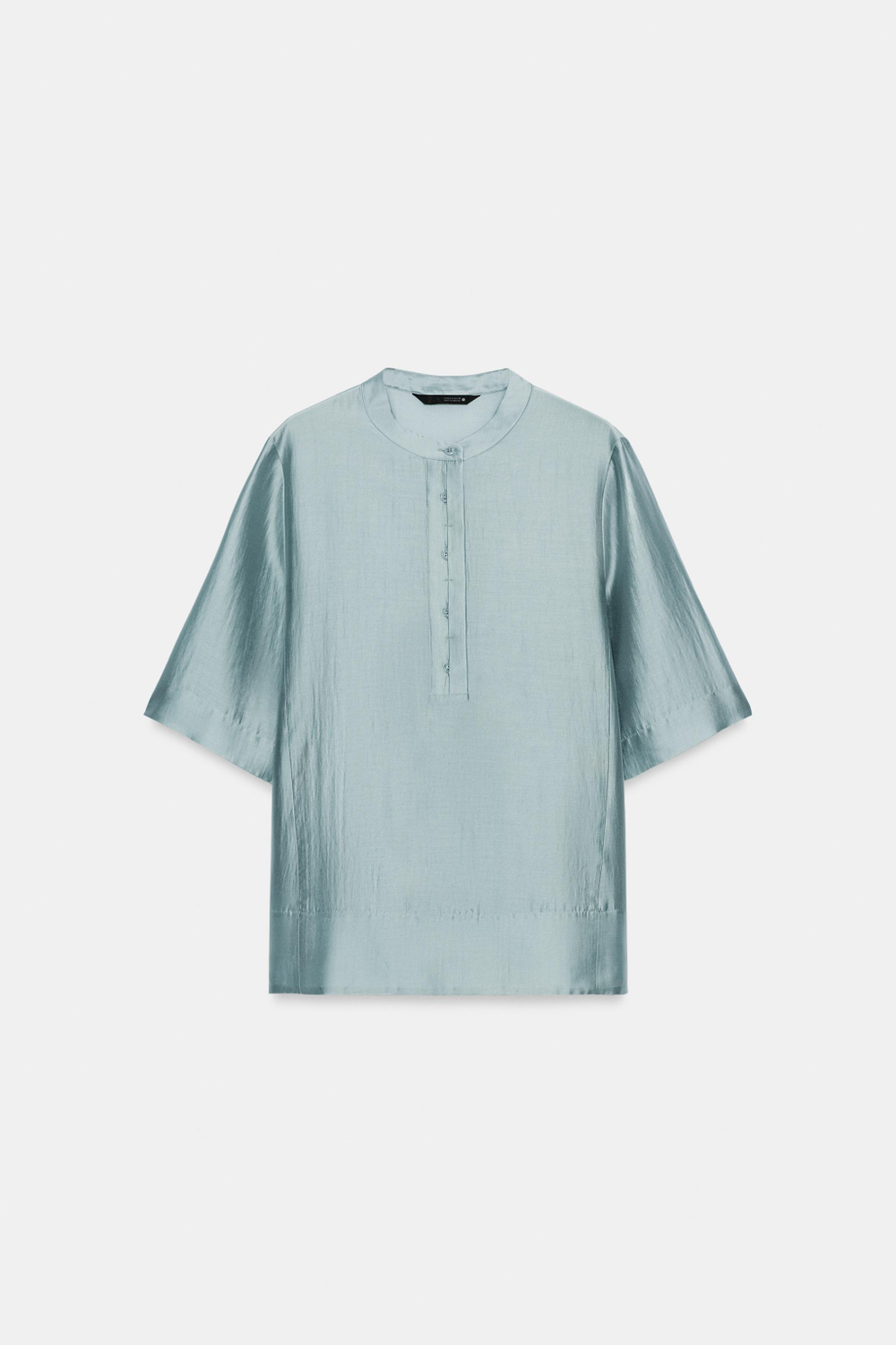 СТРУЯЩАЯСЯ БЛУЗА С КОРОТКИМИ РУКАВАМИ — ZW COLLECTION — ZARA