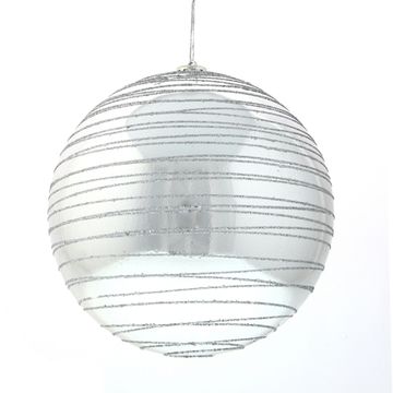 Украшение новогоднее Шар "Спираль серебристая", D 15 см, L 15 W 15 H 15 см