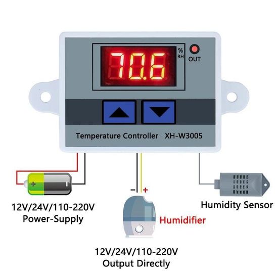 Цифровой измеритель влажности XH-W3005 110-240v