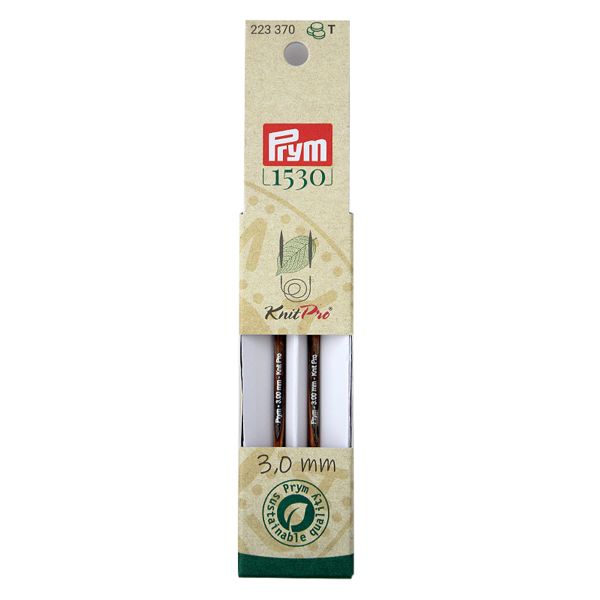 Спицы съемные длинные ⌀3.0 мм, 8.7 см, 2 шт, Prym Natural 223370