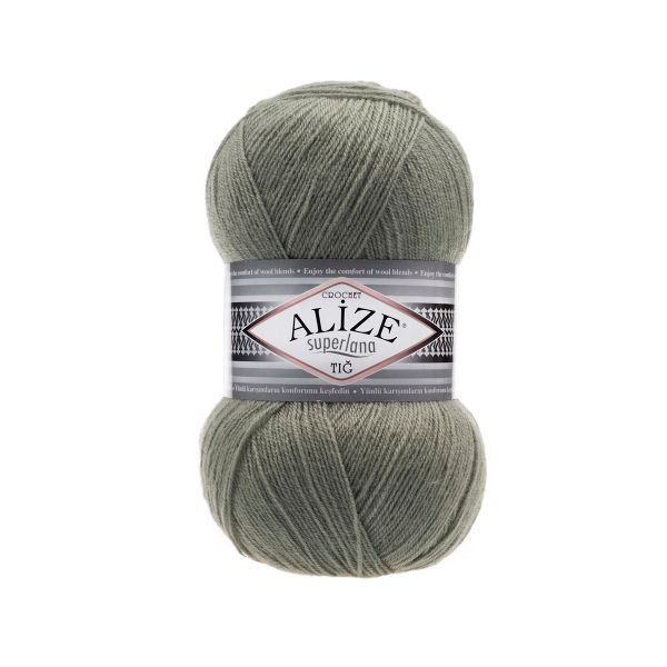 Пряжа Alize (Ализе) Superlana TIG / уп.5 мот. по 100 г, 570м, 138 зеленый миндаль A