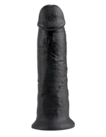 Чёрный фаллос-гигант 10 Cock - 25,4 см. (Цвет: черный)
