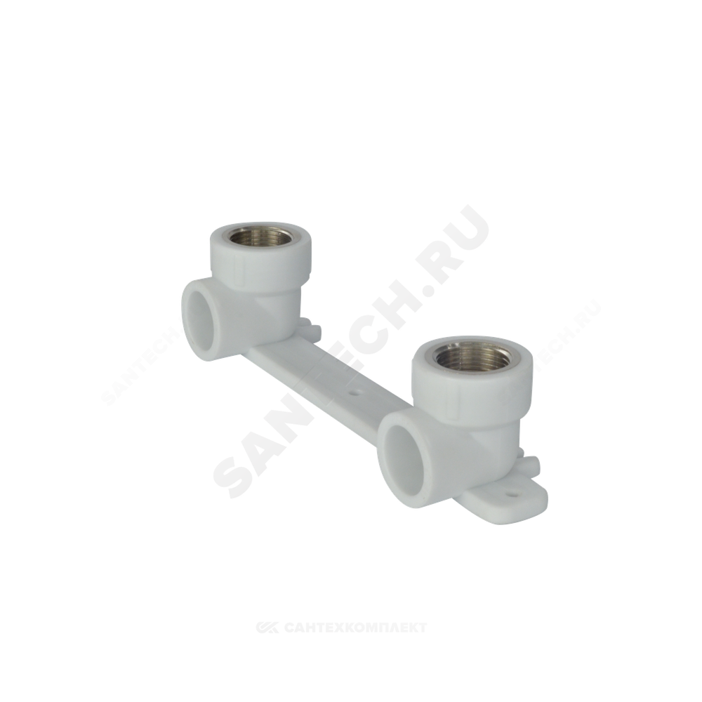Планка монтажная PP-R белая Дн 25х1/2" ВР под смеситель с водорозетками PRO VALFEX 10124025-PRO