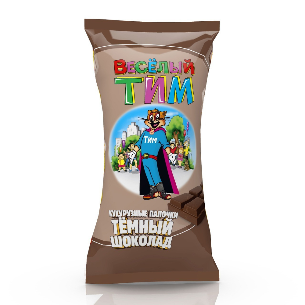 Кукурузные палочки в темной глазури «Весёлый Тим» 46г*24шт