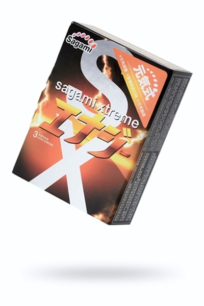 Презервативы Sagami Xtreme Energy со вкусом энергетика 3 шт