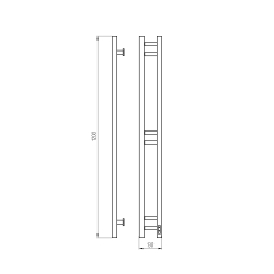 Полотенцесушитель электрический AVS Джаз-2 120 матовое золото 831-E002-10120-MG