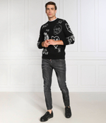 Хлопковый свитер Alexander McQueen - черный(712789 Q1XGA)
