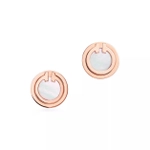 Серьги из розового золота 18k с перламутром, Tiffany 💠T collection