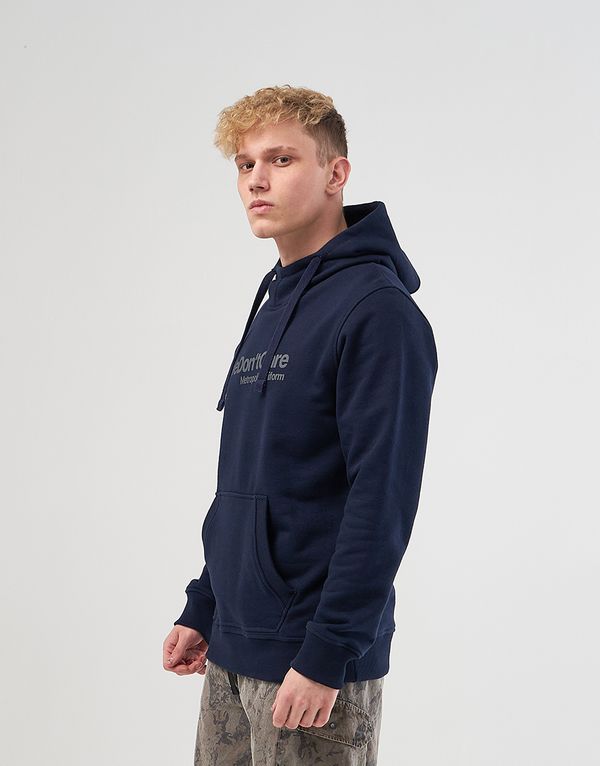 Худи We Don’t Care Basic Logo Hoodie Navy - фото 5
