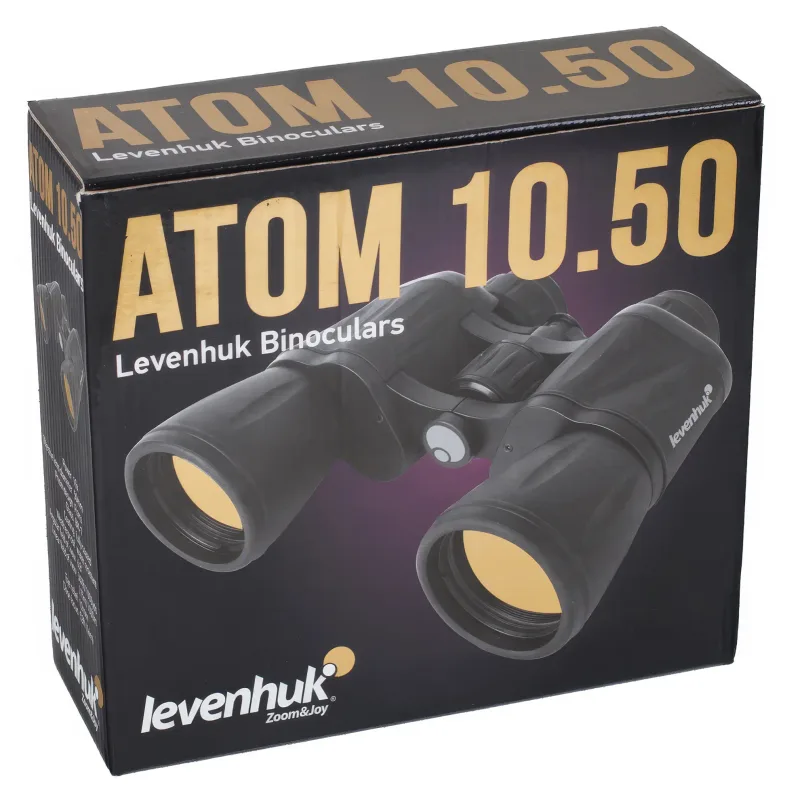 Бинокль Levenhuk Atom 10x50 - коробка и упаковка