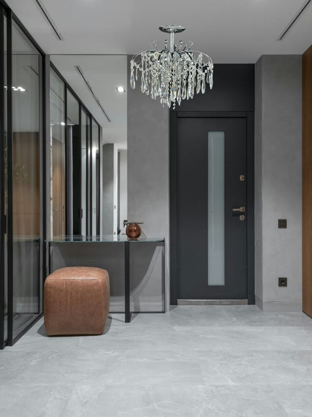 Люстра потолочная на штанге Lanbos Jewel, 5 ламп Е14, 200 Вт, золотая