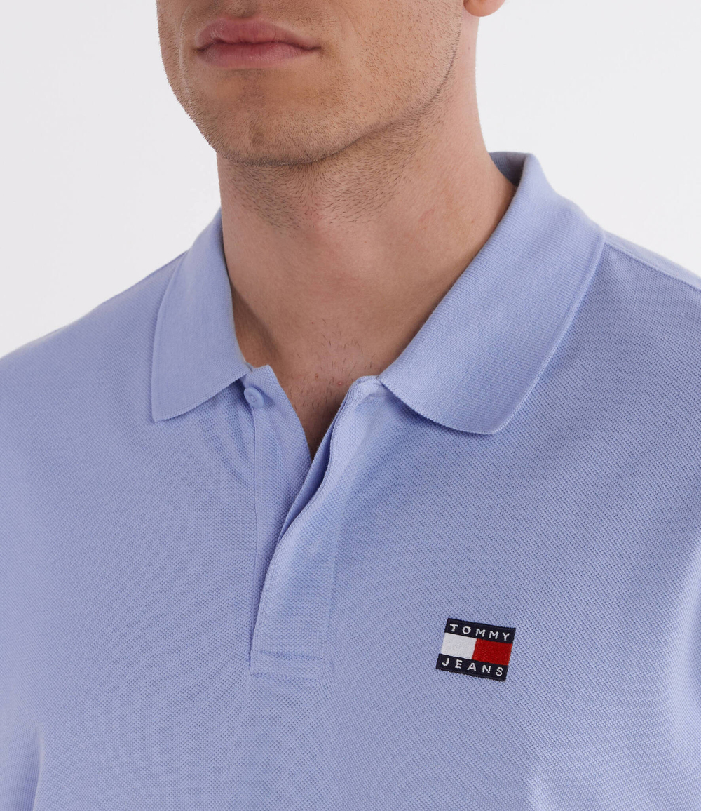 Поло Badge Tommy Jeans - голубой(DM0DM18314)