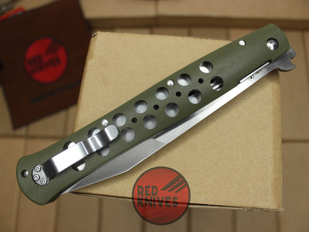 Нож Cold Steel 26C6AA Ti-Lite 6 Lynn Thompson Signature - клинок сатин, рукоять зеленый G10