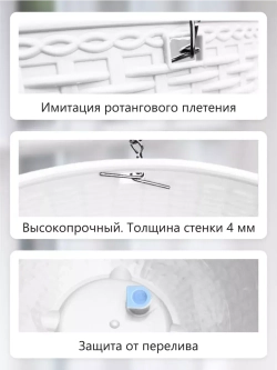 Кашпо подвесное круглое. Комплект 2 шт.